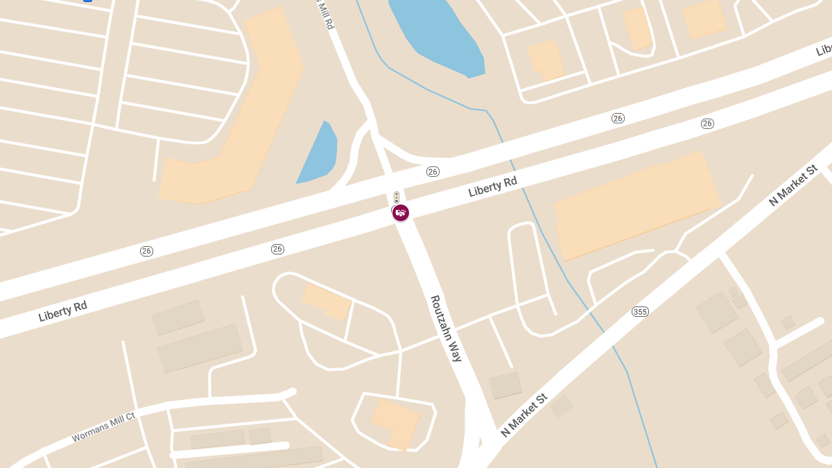 Vehicle Collision at Liberty Rd & Routzahn Way