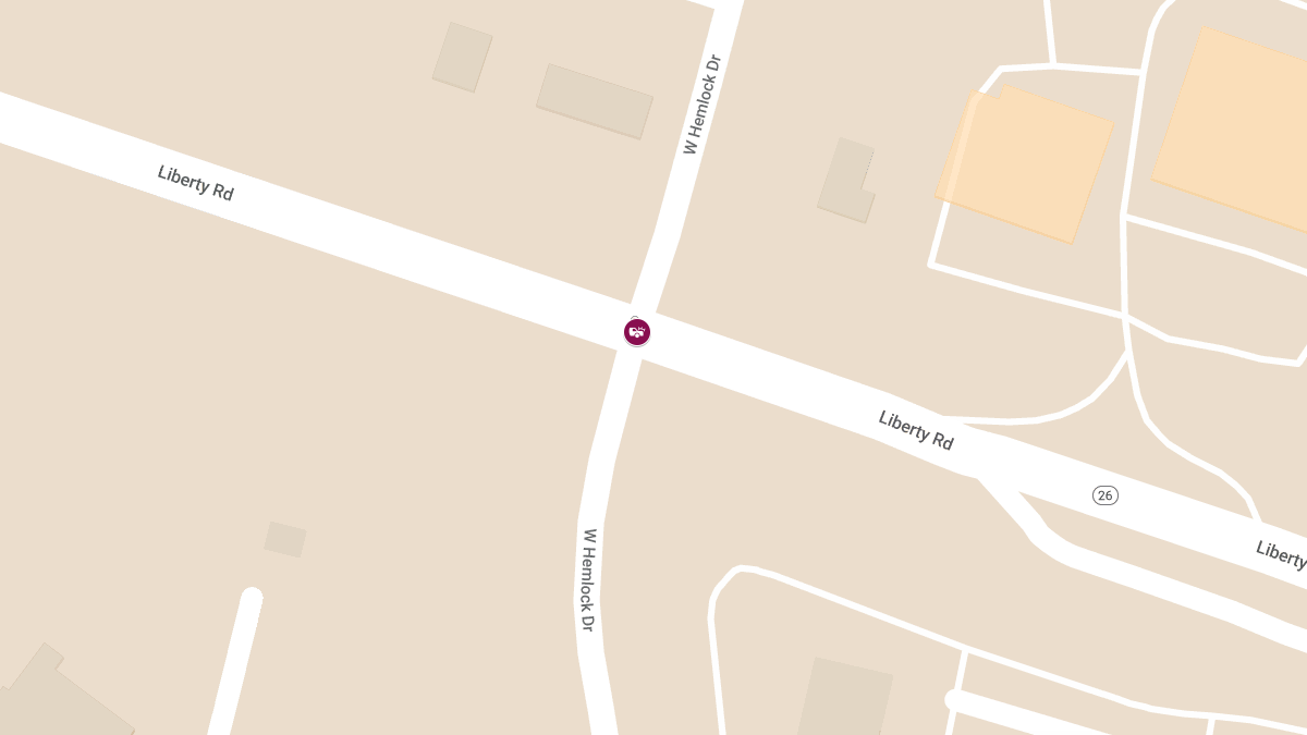 Vehicle Collision at Liberty Rd & West Hemlock Dr