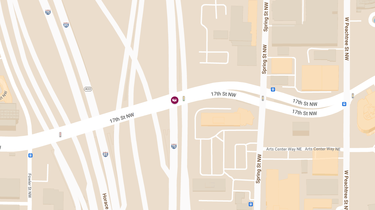 Vehicle Collision with Injuries at 17th St NW & I-75 S
