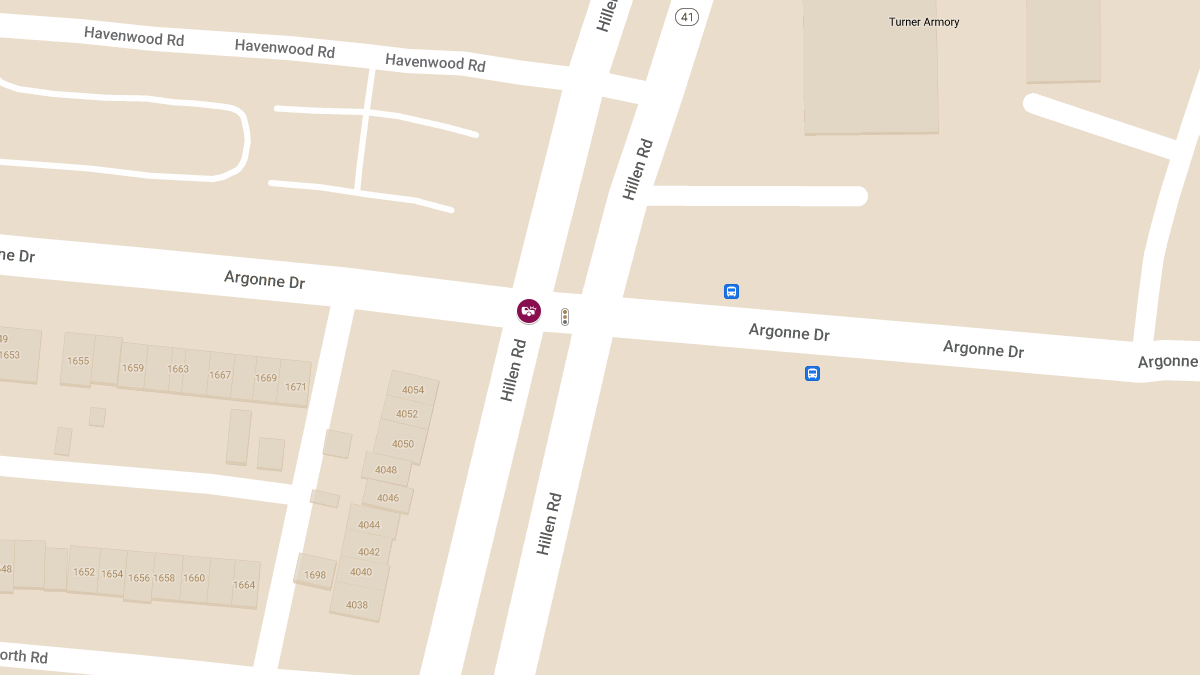 Vehicle Collision with Injuries at Argonne Dr and Hillen Rd