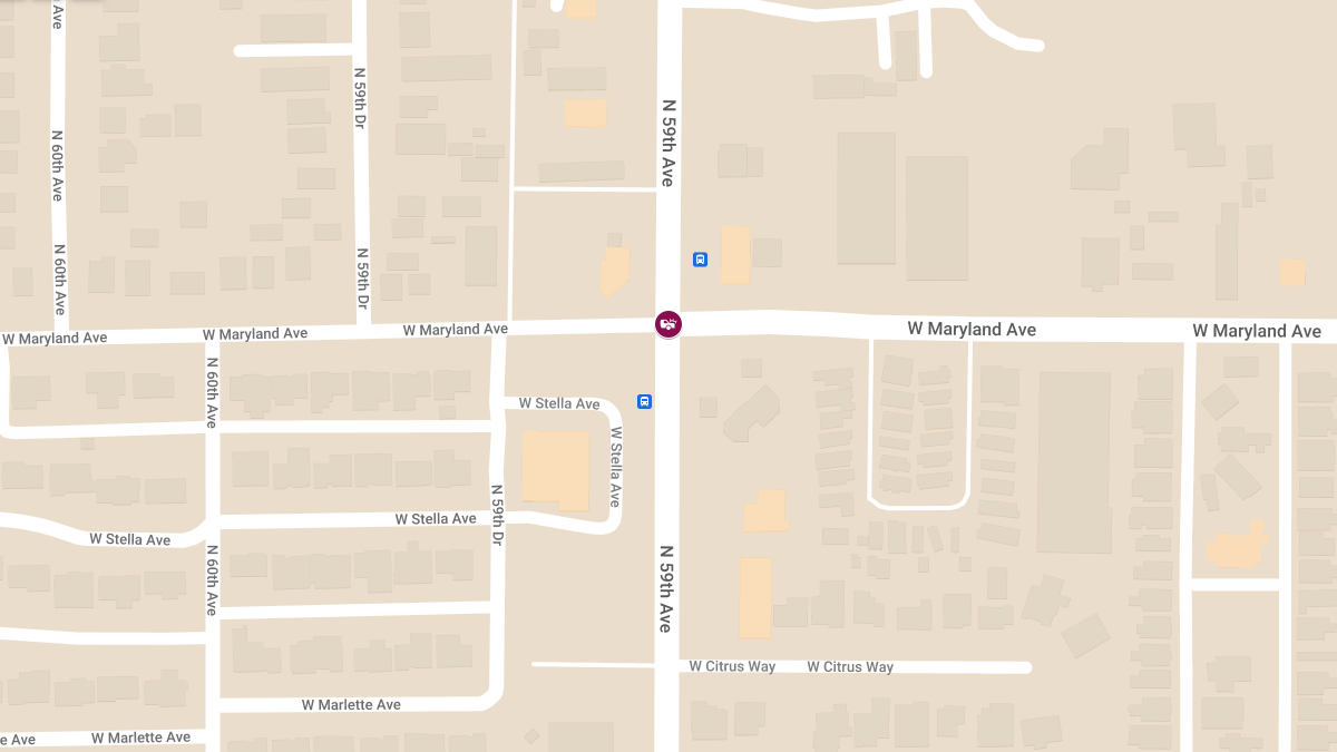 Vehicle Collision with Injuries at N 59th Ave & W Maryland Ave