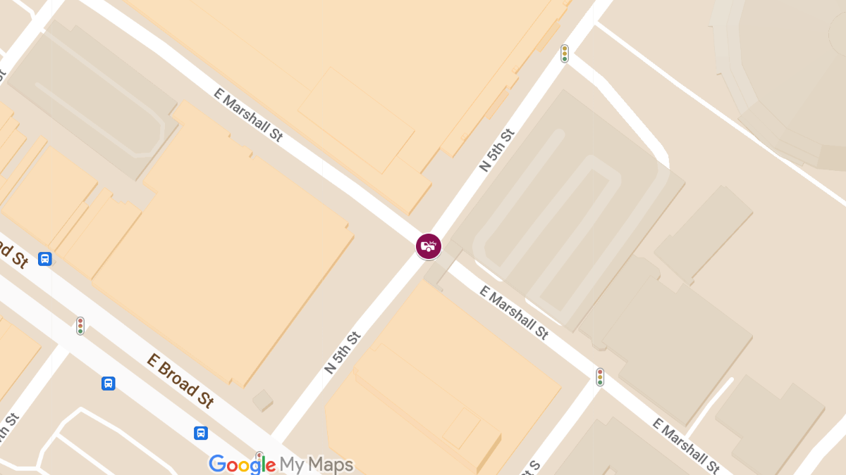 Vehicle Collision with Injuries at N 5th St & E Marshall St