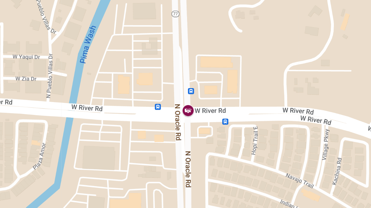 Vehicle Collision with Injuries at N Oracle Rd & W River Rd