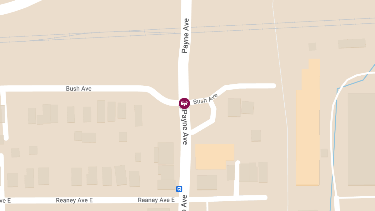 Vehicle Collision with Injuries at Payne Ave and Bush Ave