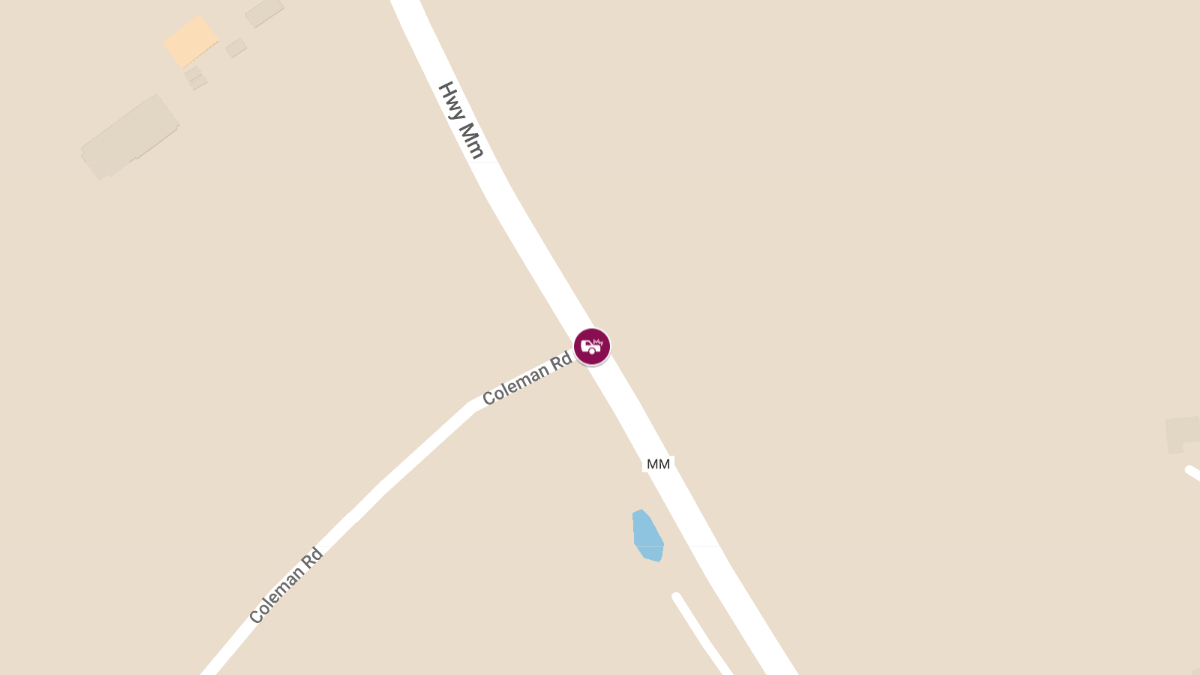 Vehicle Collision with Injuries at Rte MM at Coleman Rd