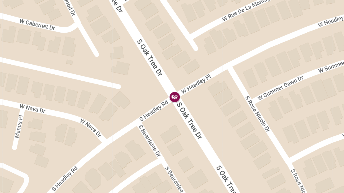 Vehicle Collision with Injuries at S Oak Tree Dr & S Headley Rd
