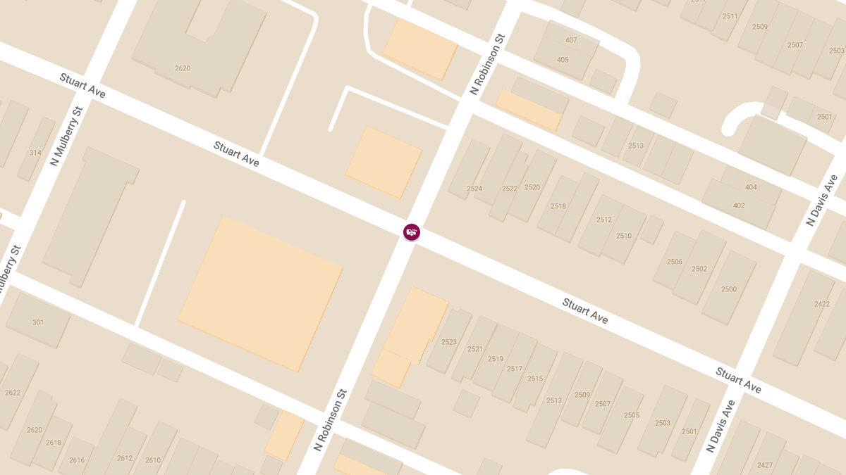 Vehicle Collision with Injuries at Stuart Ave & N Robinson St