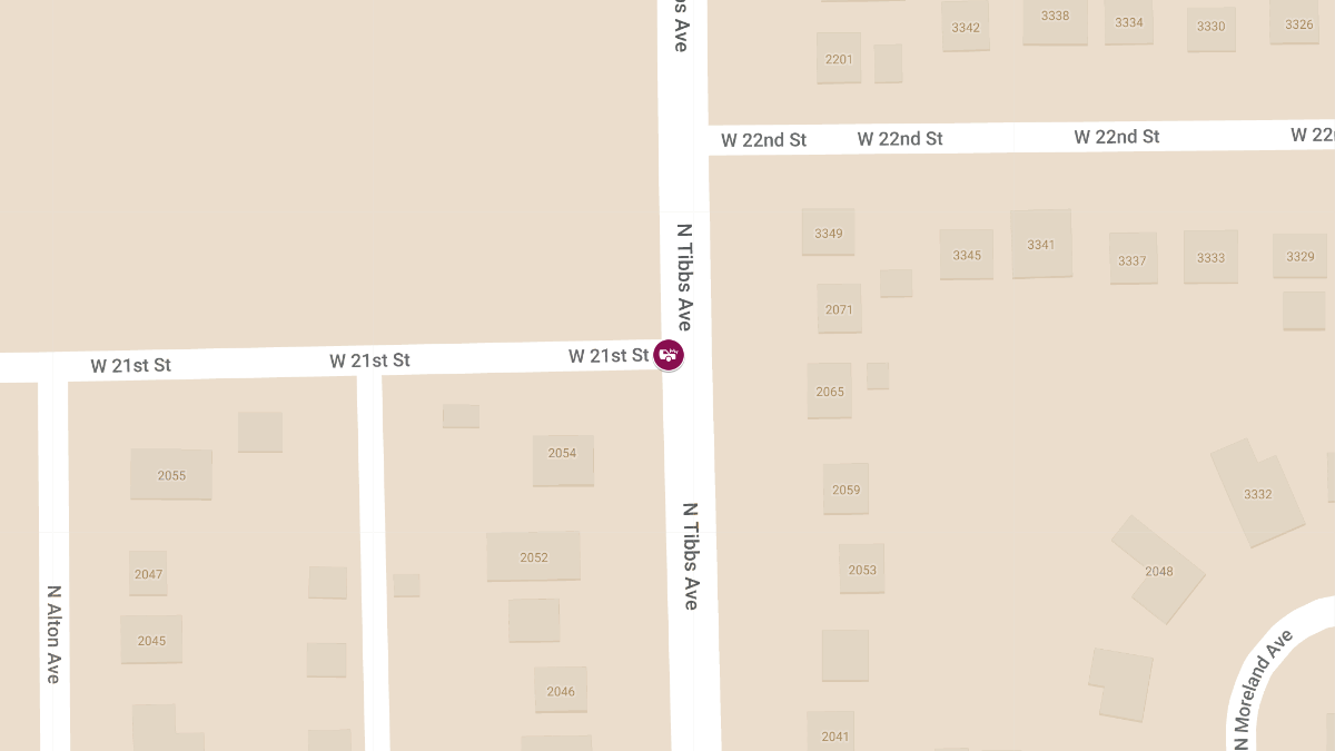 Vehicle Collision with Injuries at W 21st St and N Tibbs Ave