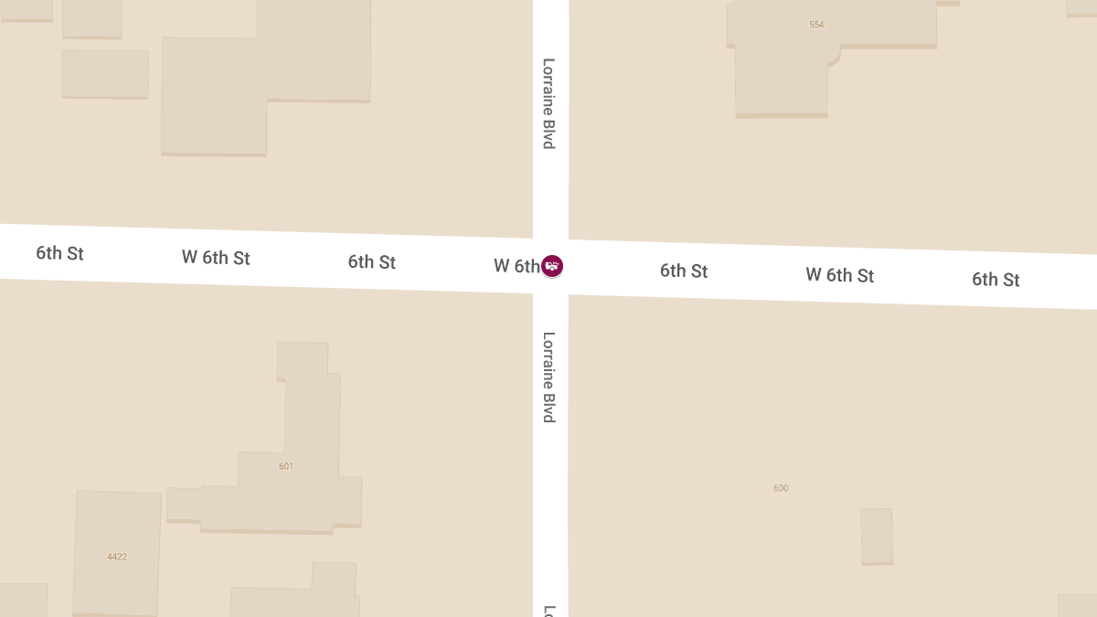 Vehicle Collision with Injuries at W 6th St & Lorraine Blvd