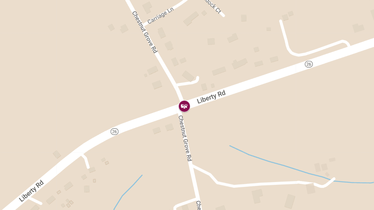 Vehicle Collision with Possible Entrapment at Liberty Rd & Chestnut Grove Rd