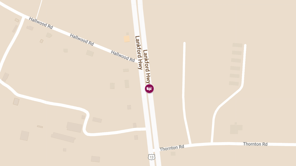 Vehicle Crash With Injuries and Entrapment on Lankford Hwy Near Hallwood Rd