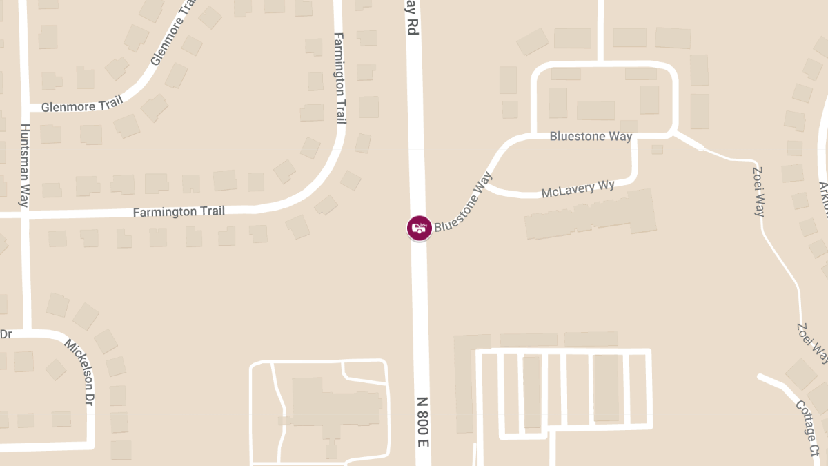 Vehicle Crash at 800 E and Bluestone Way Results in Injuries