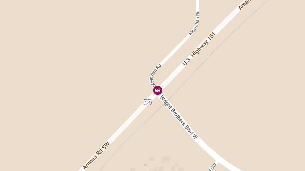 Vehicle Crash at Hwy 151 and Wright Brothers Blvd