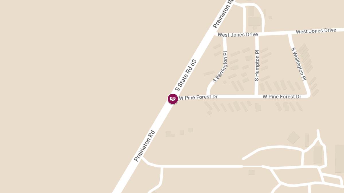 Crash with Injury at US136 east of Nucor Rd