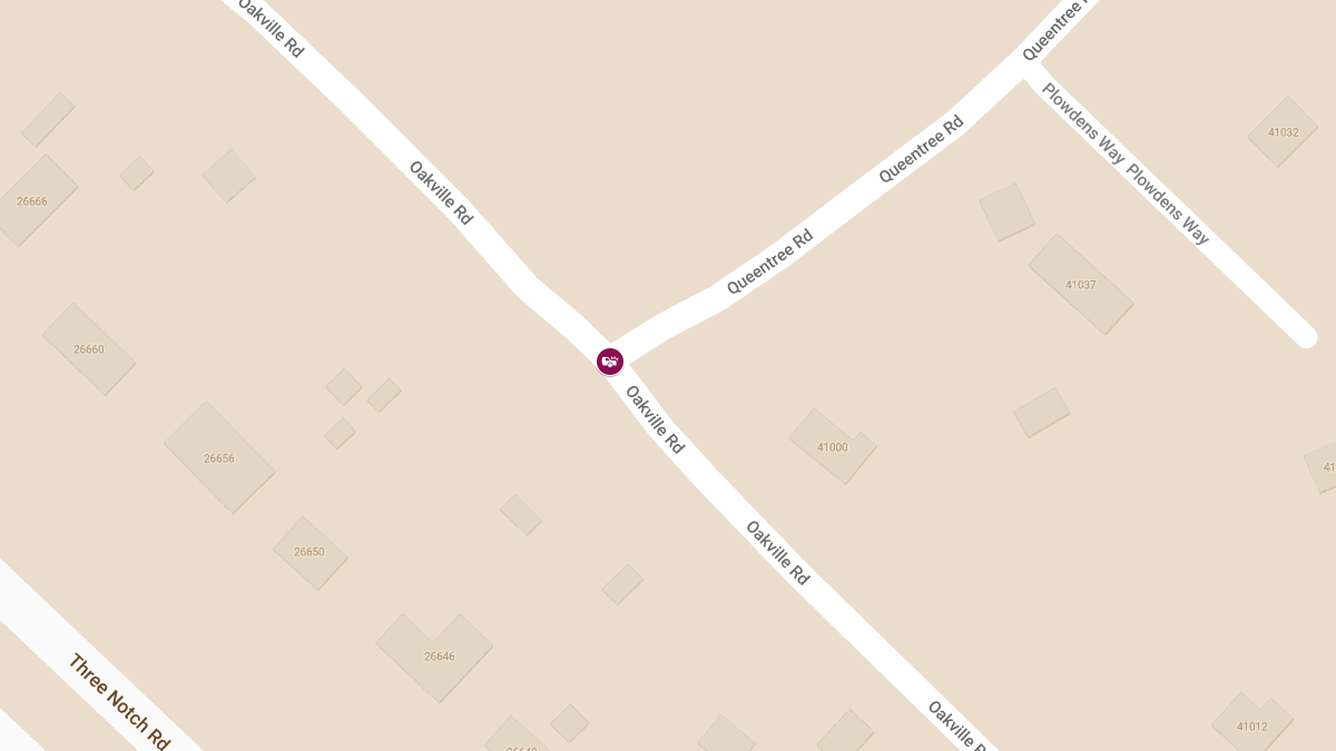 Vehicle Crash on Oakville Rd at Queentree Rd