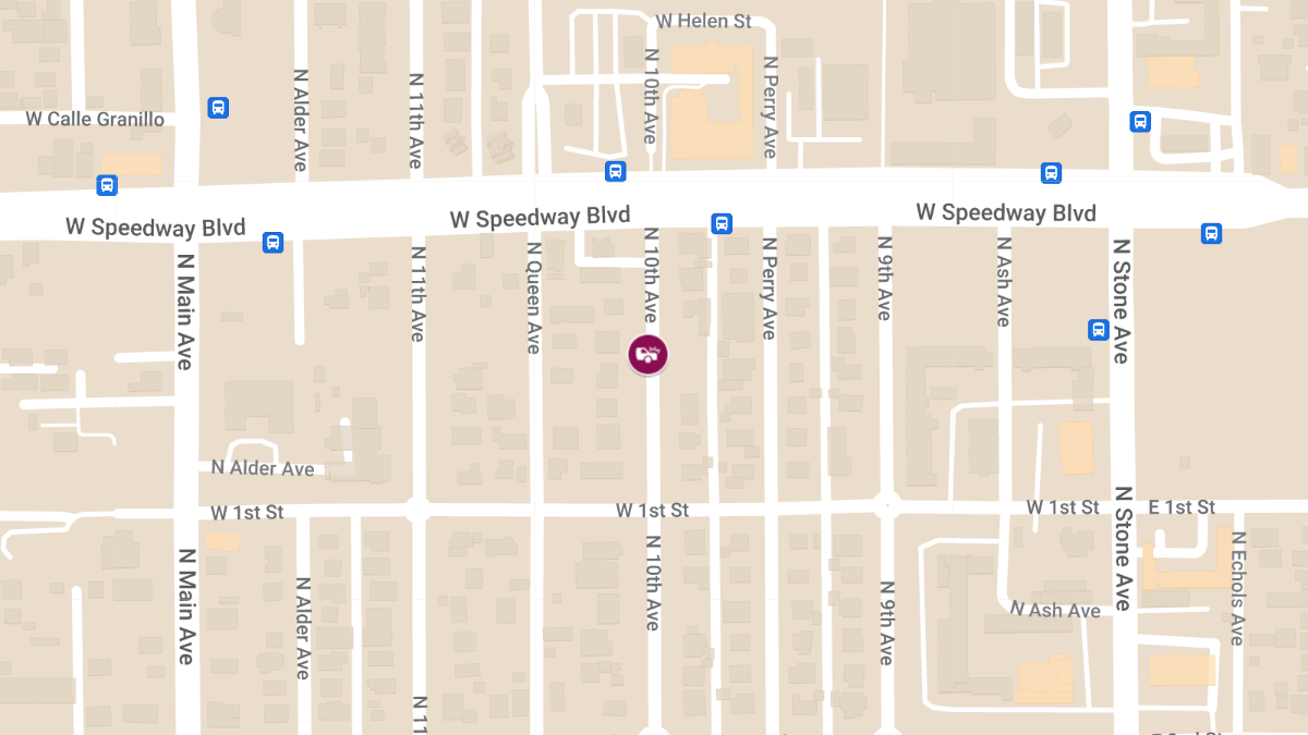 Vehicle Crash with Injuries at 1023 N 10th Ave
