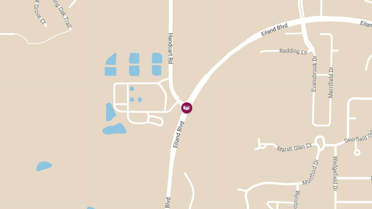 Vehicle Crash with Injuries at Eiland Blvd & Handcart Rd