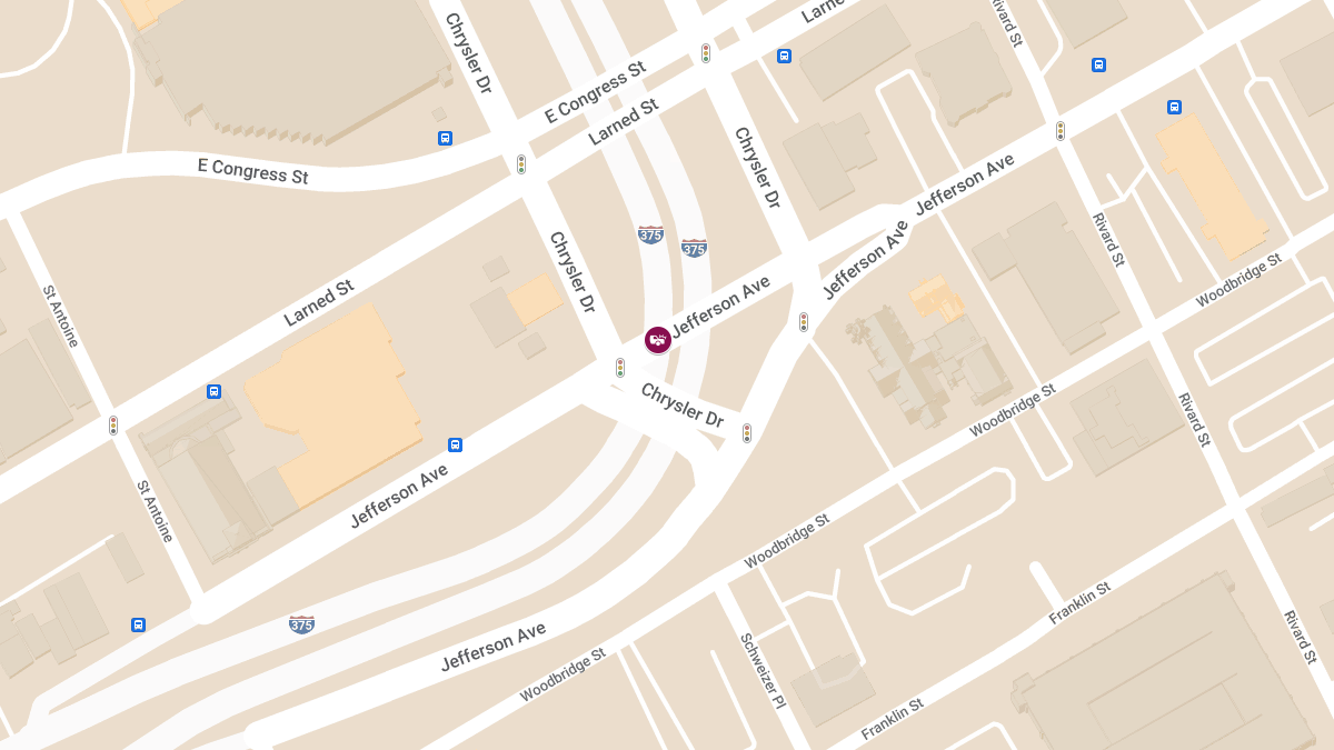 Vehicle Crash with Injuries at I-375 N & E Jefferson Ave