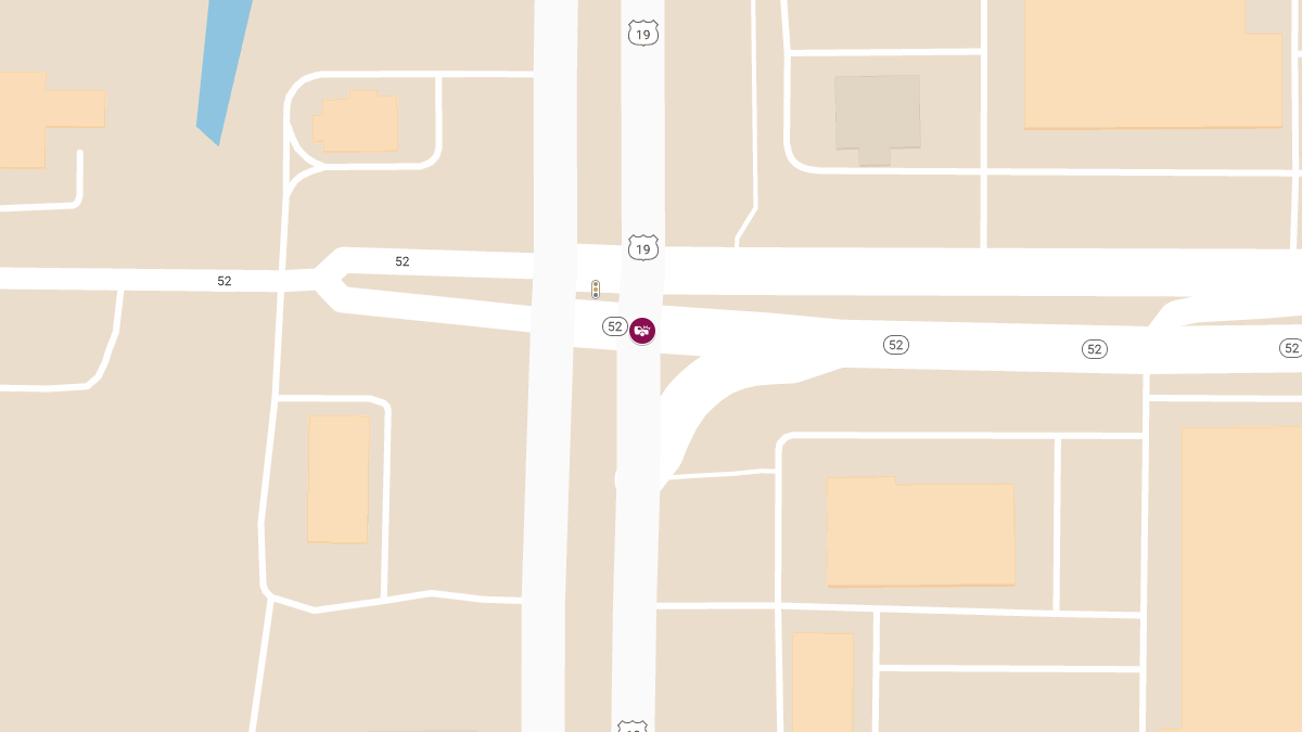 Vehicle Crash with Injuries at US-19 & SR-52