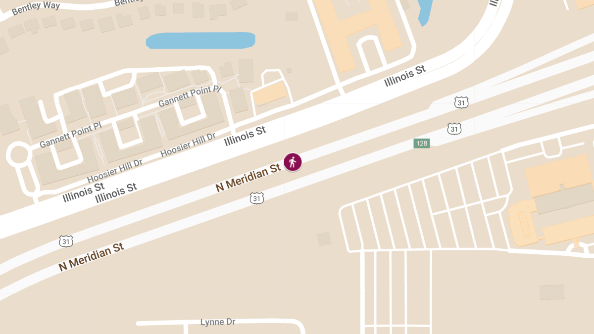 Vehicle vs Pedestrian Accident at 13400 N Meridian St