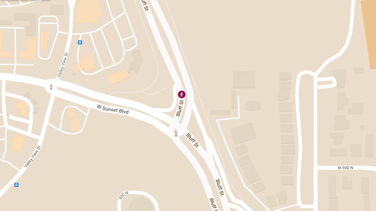 Vehicle vs Pedestrian Crash with Injuries at 300 North Bluff