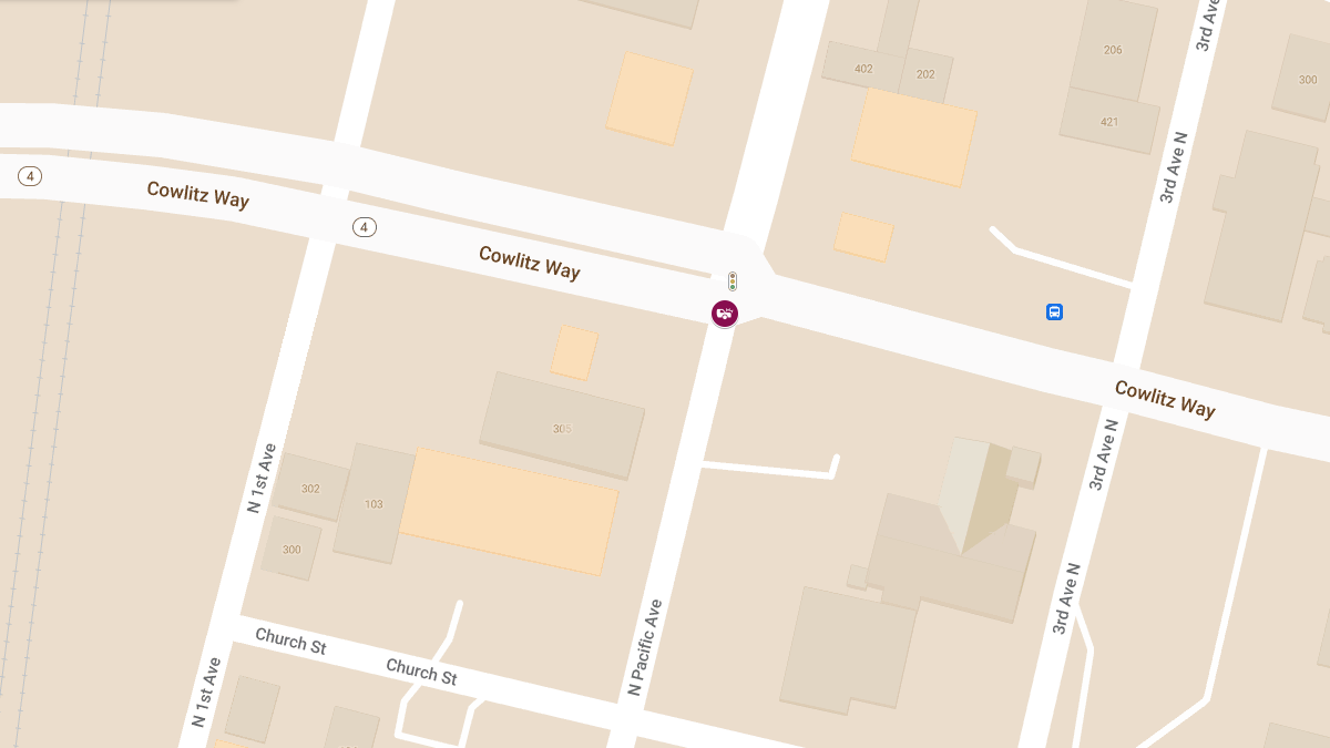 Vehicle vs. Bicyclist at N Pacific Ave & Cowlitz Way