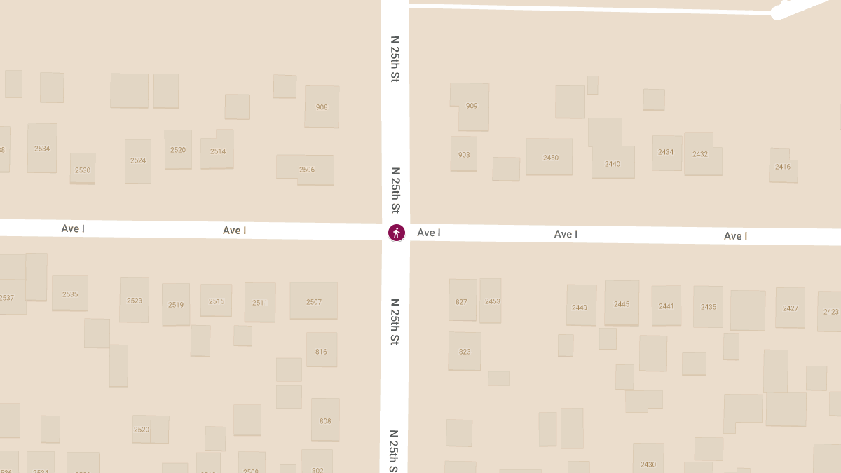Vehicle vs. Pedestrian Accident at N. 25th St & Ave I