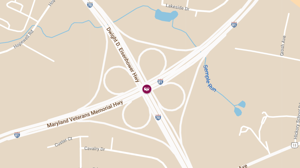 Accident Causes Injury on I-70 EB near I-81 SB