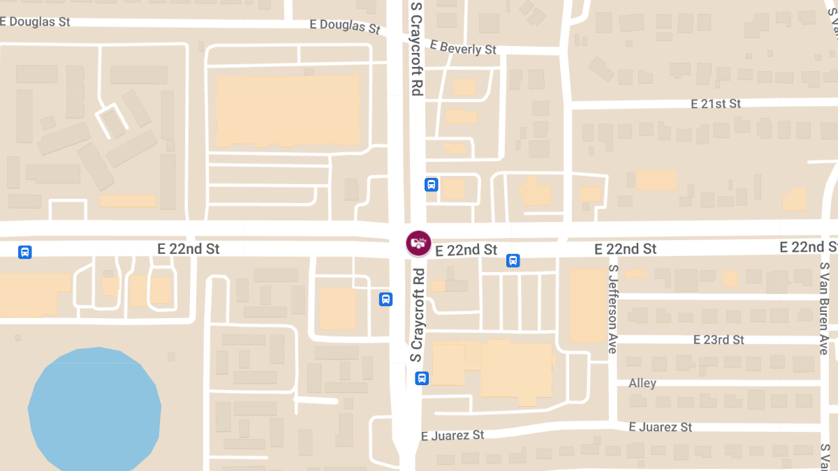 Accident With Injuries at E 22nd St & S Craycroft Rd