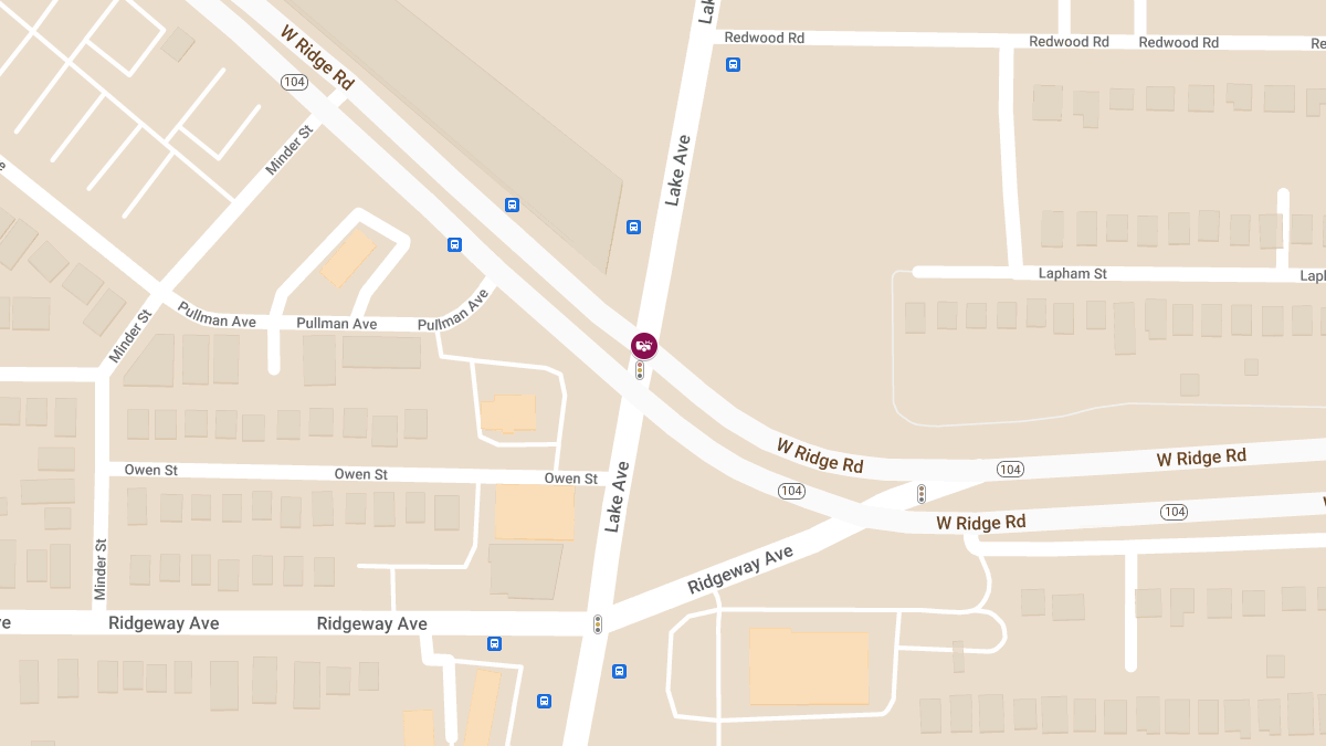 Accident With Injuries at Lake Ave NBSB & W Rdg Rd