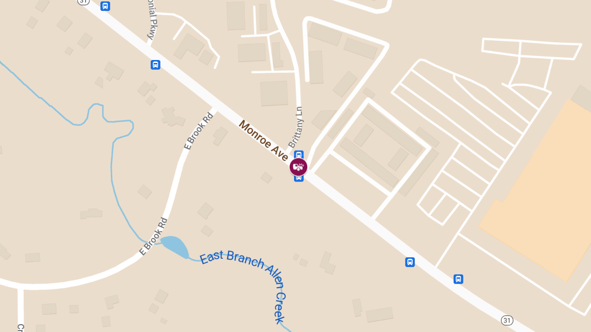 Accident With Injuries at Monroe Ave EB WB & Brittany Lane