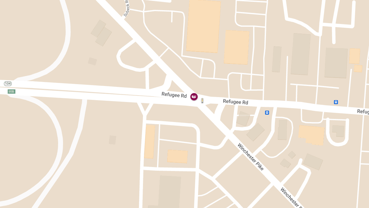 Accident With Injuries at Refugee Rd & Winchester Pike
