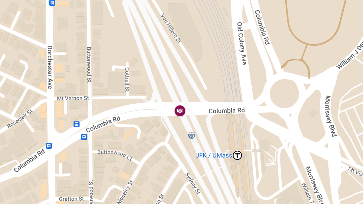 Accident With Injuries on I-93 S at Columbia Rd