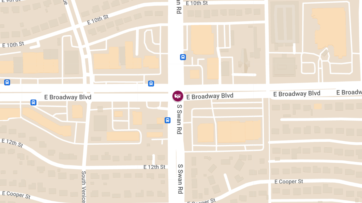 Accident at E Broadway Blvd & N Swan Rd