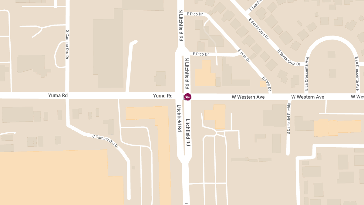 Accident at Litchfield Rd and Western Ave/Yuma Rd