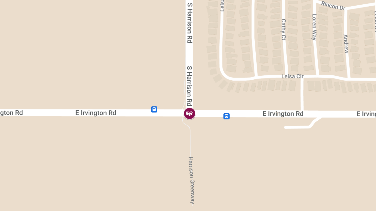 Accident at S Harrison Rd & E Irvington Rd