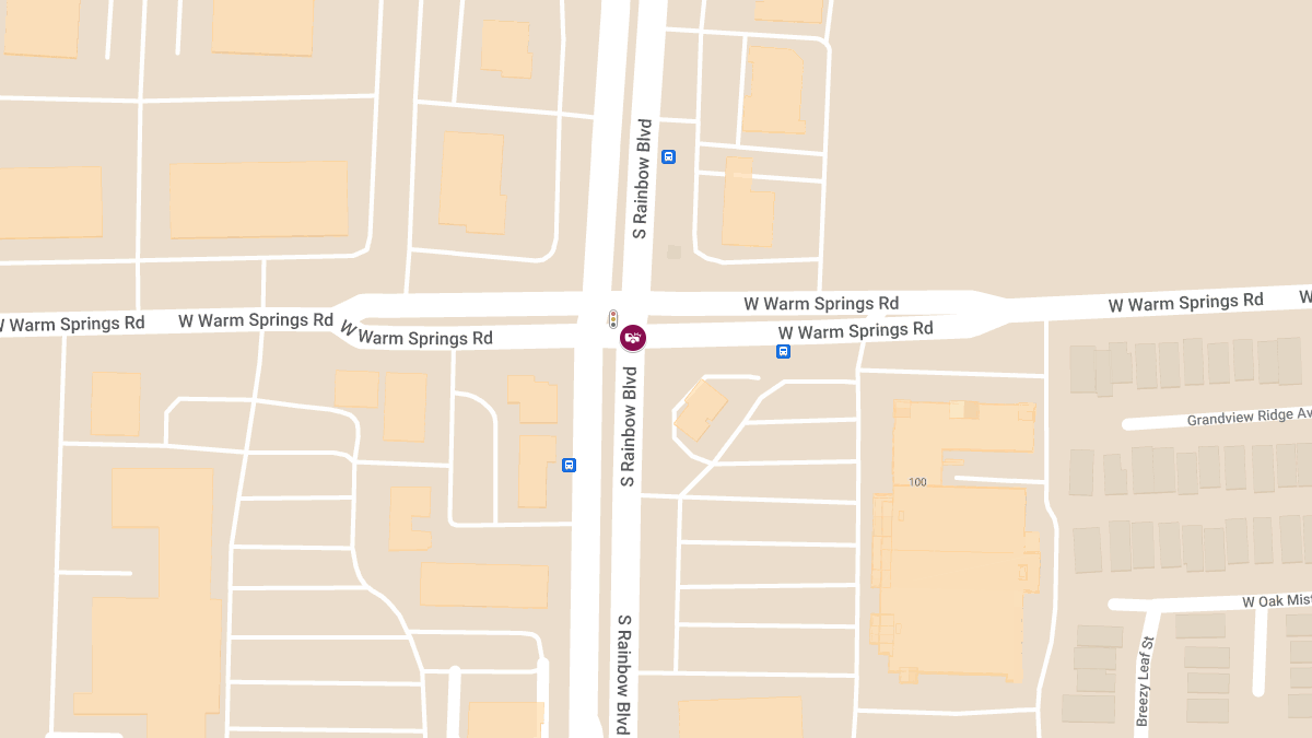 Accident at S Rainbow Blvd & W Warm Springs Rd Causes Injuries
