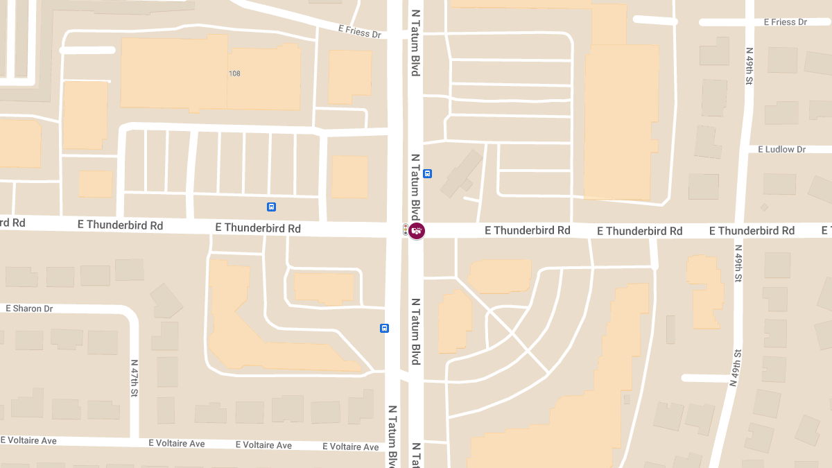 Accident at Tatum Blvd and Thunderbird Rd Causes Injury