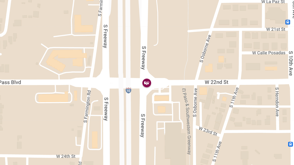 Accident at W 22nd St & S Freeway