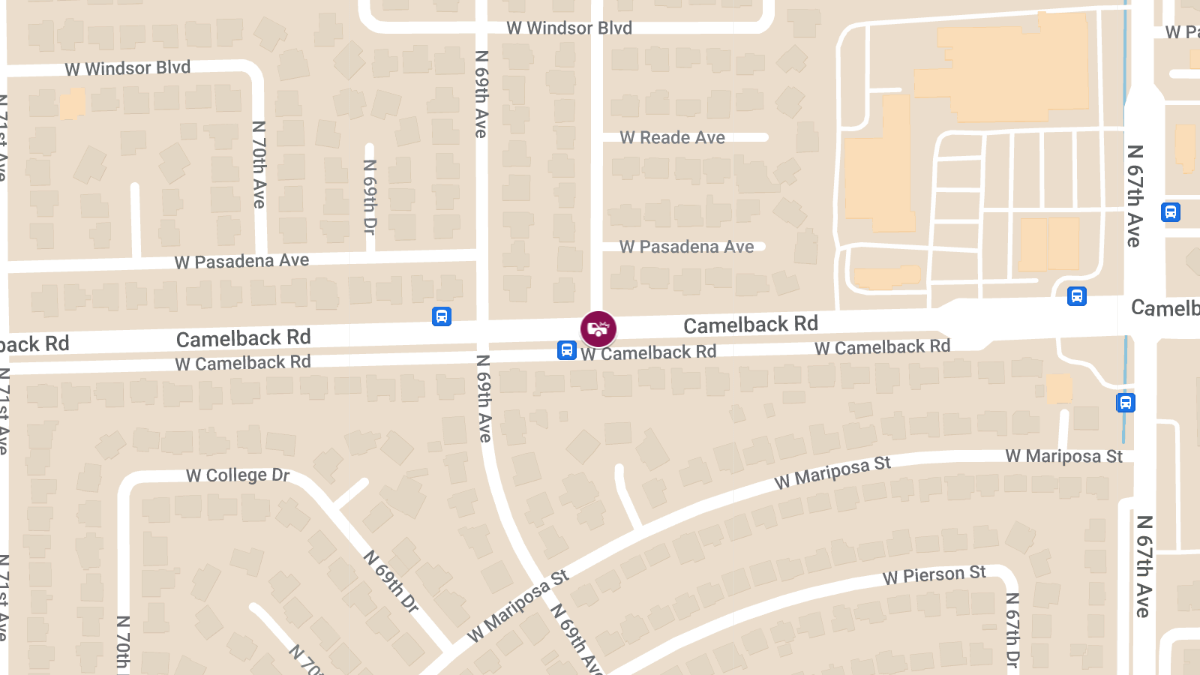 Accident on Camelback Rd West of 68th St