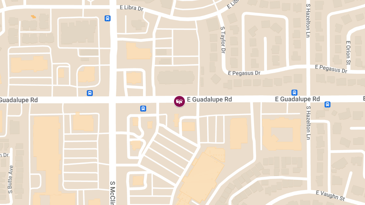 Accident on Guadalupe Rd East of McClintock Dr