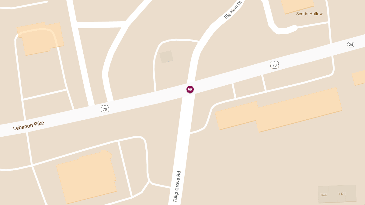 Accident on Lebanon Pike at Tulip Grv Rd Results in Injuries