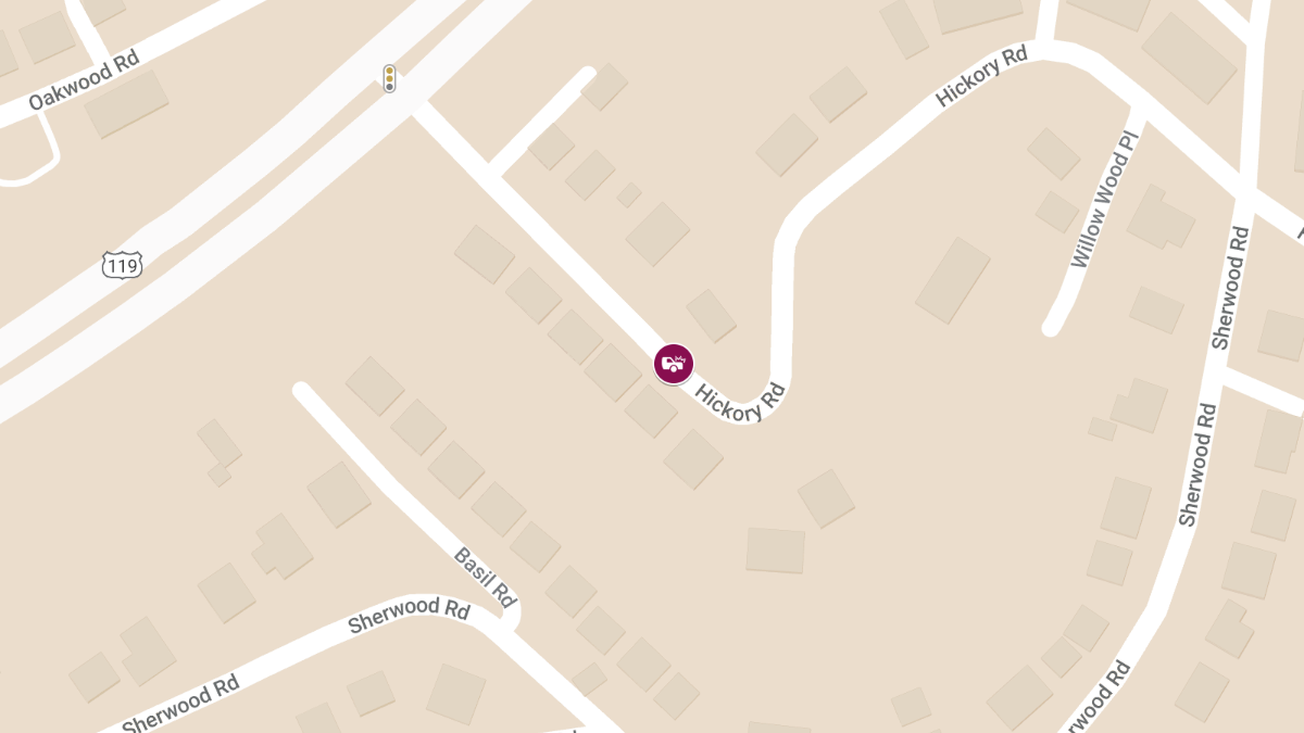 Accident with Injuries at 119 Hickory Rd