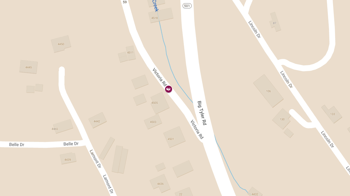 Accident with Injuries at 4501 Victoria Rd