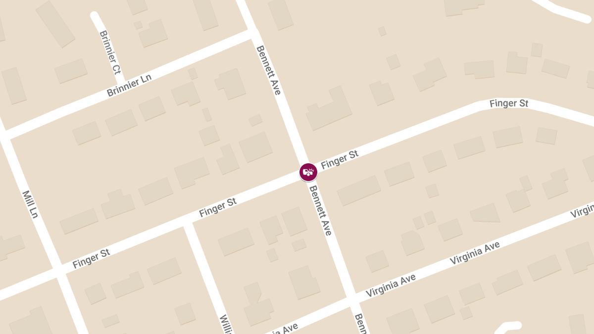 Accident with Injuries at Bennett Ave & Finger St