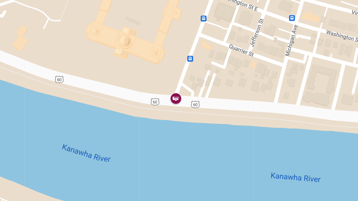 Accident with Injuries at California Ave & Kanawha Blvd E