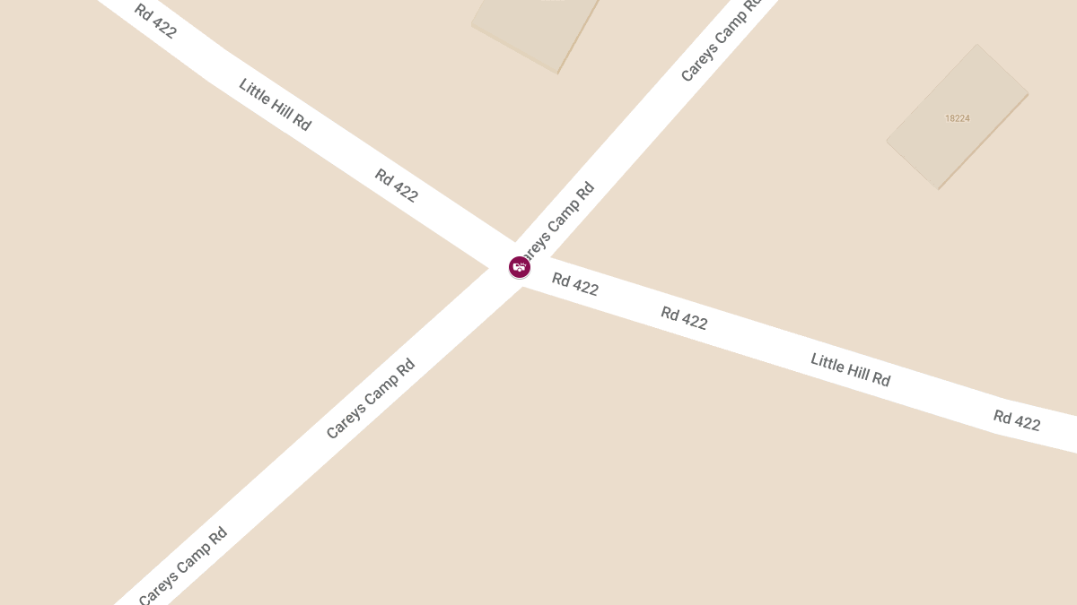 Accident with Injuries at Careys Camp Rd & Little Hill Rd