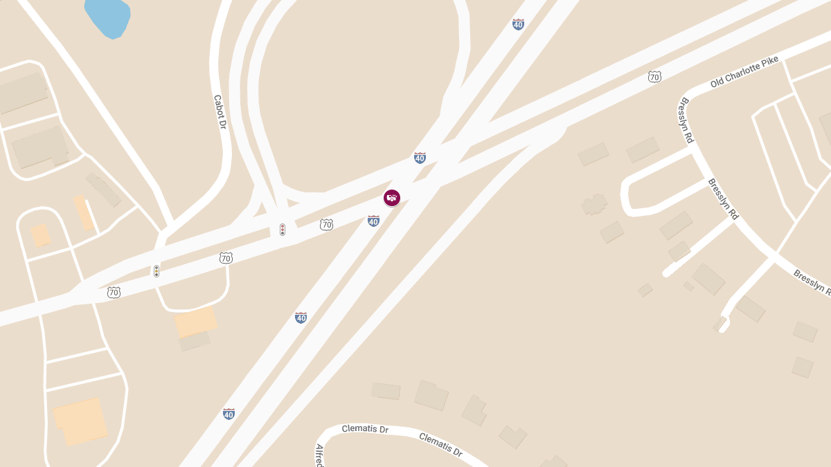 Accident with Injuries at Charlotte Pike & I-40 E Entrance Ramp