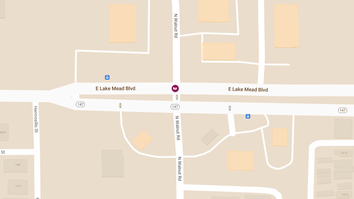 Accident with Injuries at E Lake Mead Blvd & N Walnut Rd