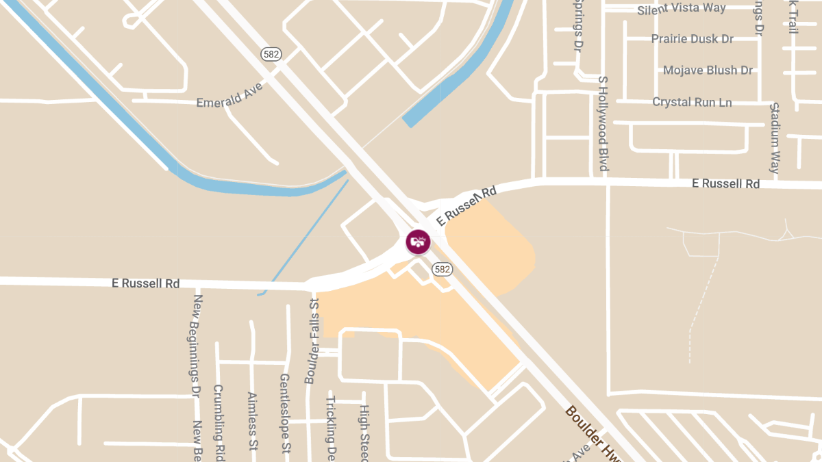 Accident with Injuries at E Russell Rd and Boulder Hwy
